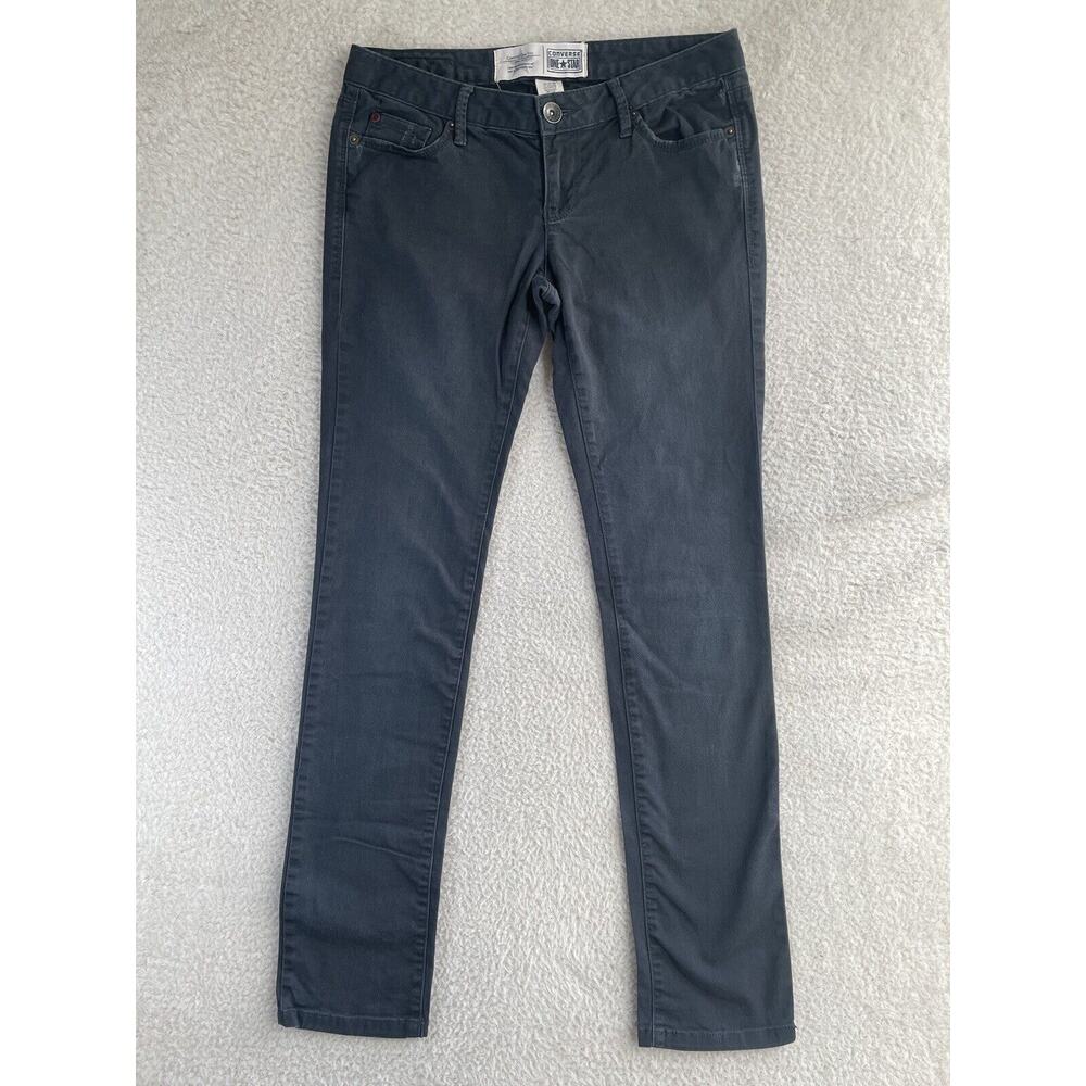 Converse Jeans Womens sz 6 One Star Stretch Skinny Black Low rise Skater